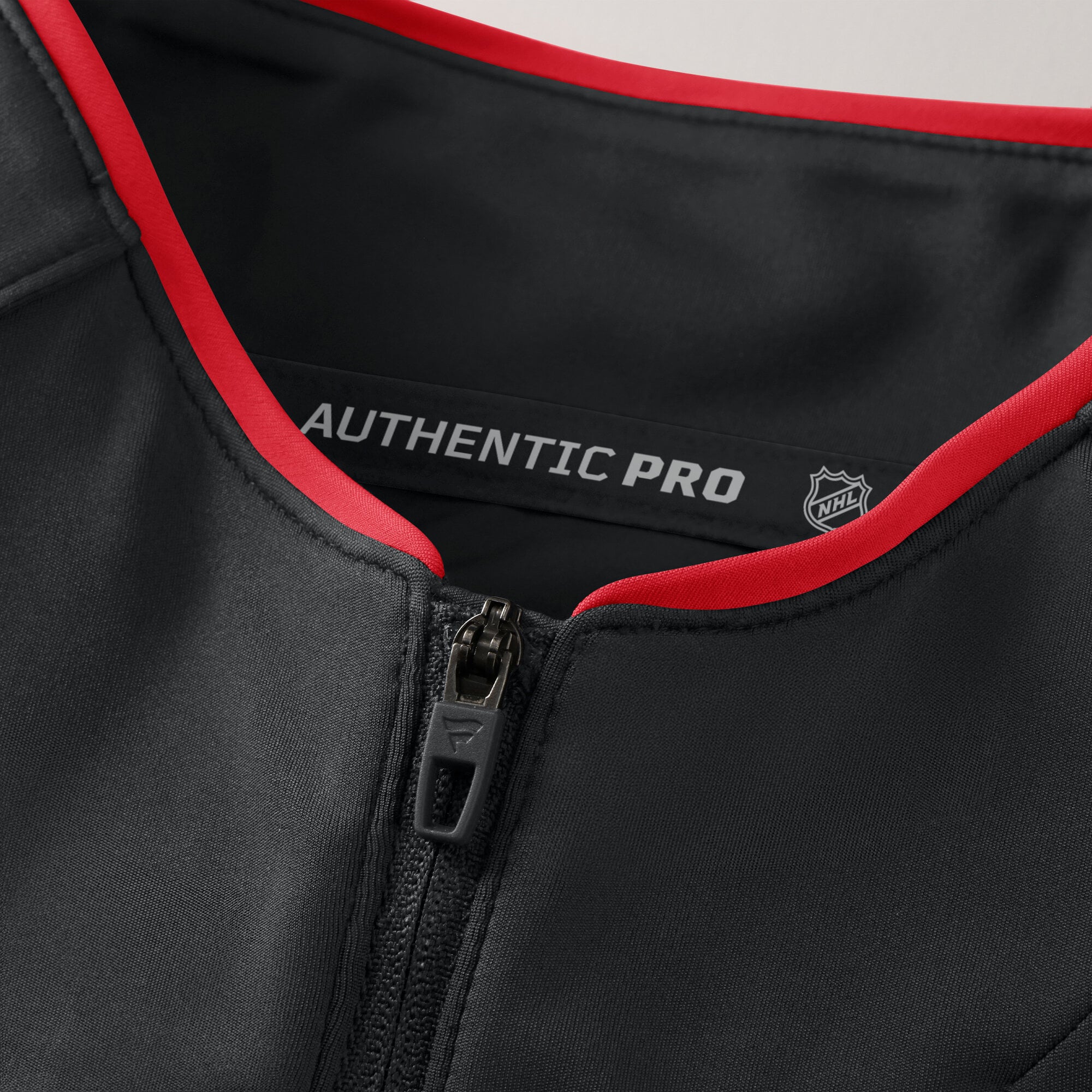 Women's Fanatics Black New Jersey Devils Authentic Pro Rink Lightweight Quarter-Zip Pullover