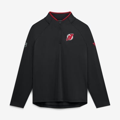 New Jersey Devils Fanatics Women's Authentic Pro Rink Lightweight Quarter-Zip Pullover - Black