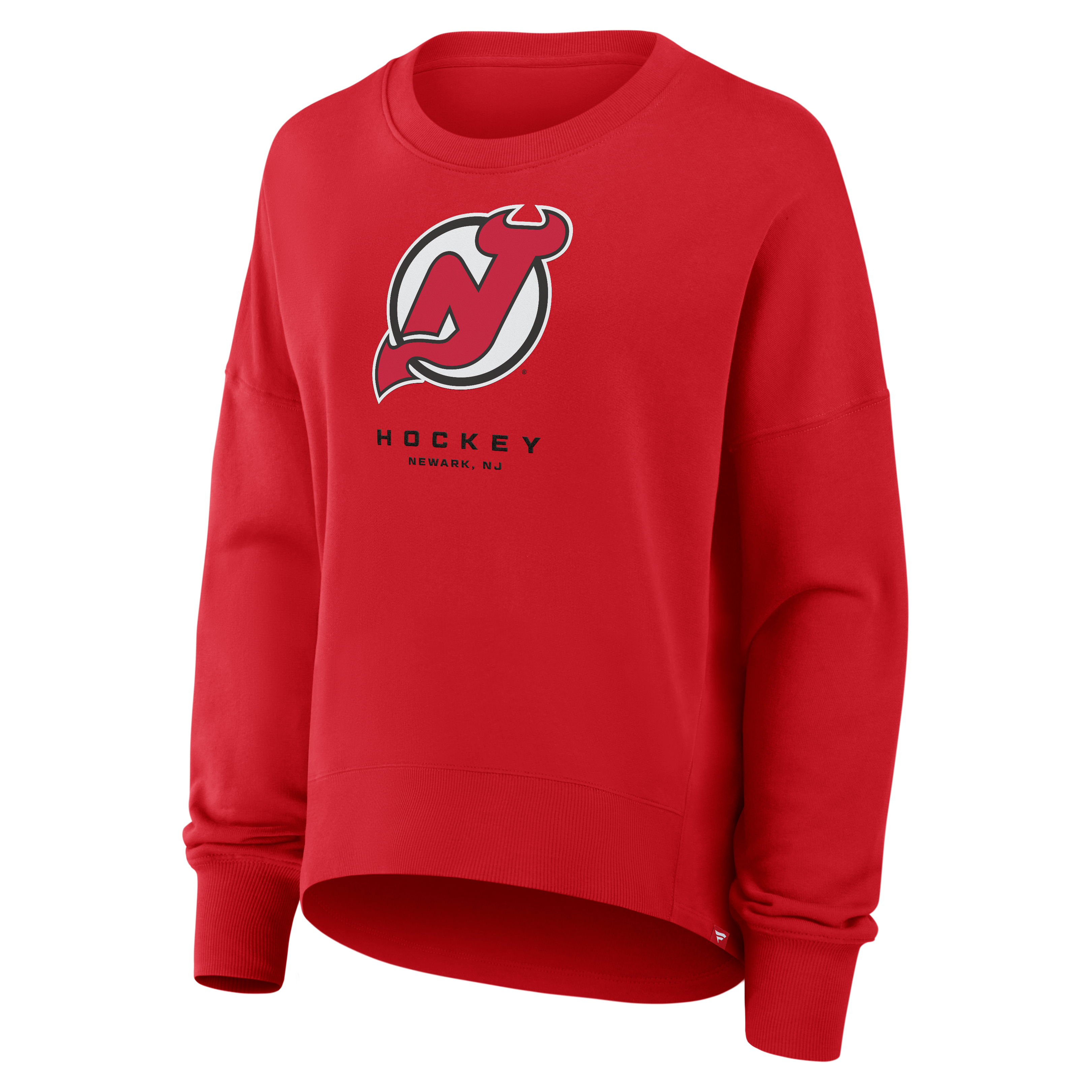Women's Fanatics Red New Jersey Devils Oversized Breakaway Sweatshirt