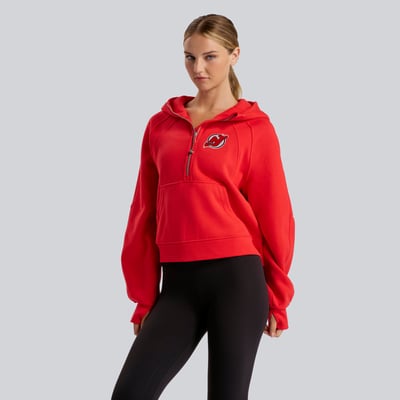 New Jersey Devils lululemon Women's Scuba Oversized Half-Zip Hoodie - True Red