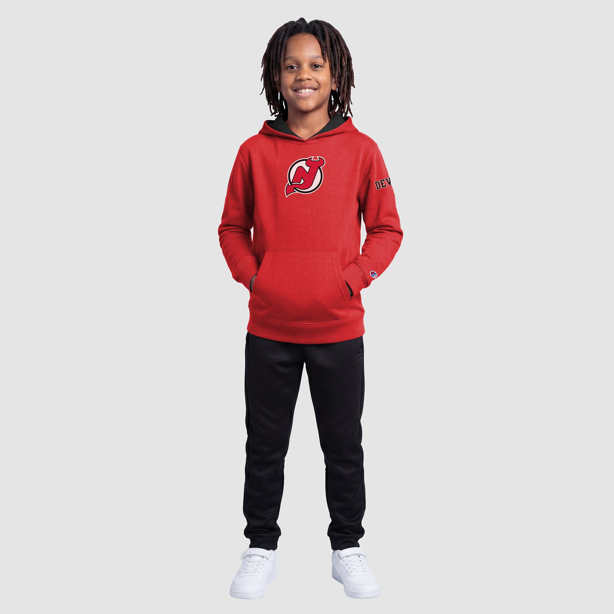 Sweat à capuche polaire Youth Champion Scarlet New Jersey Devils