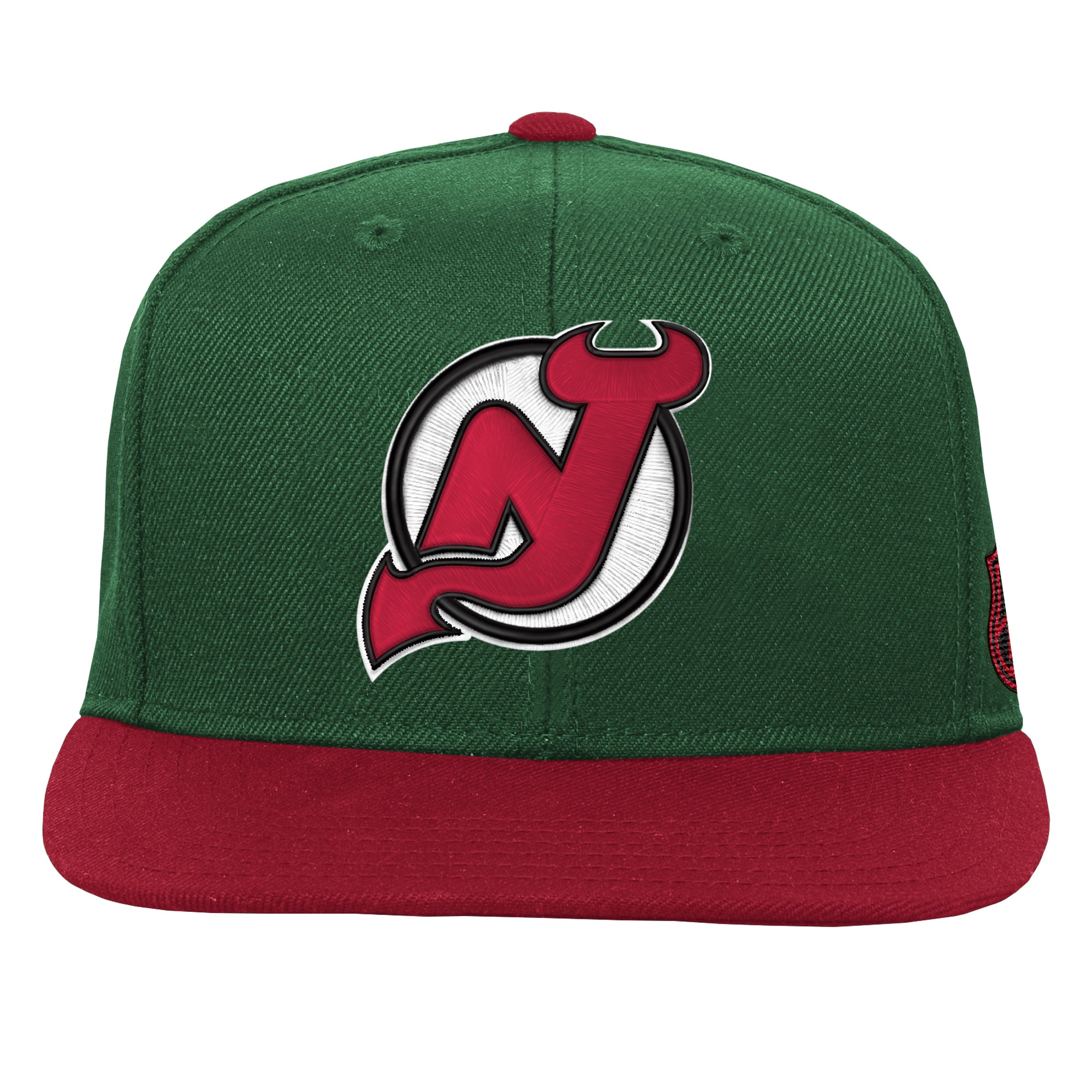 Youth Mitchell & Ness Green/Red New Jersey Devils Legendary Snapback Hat