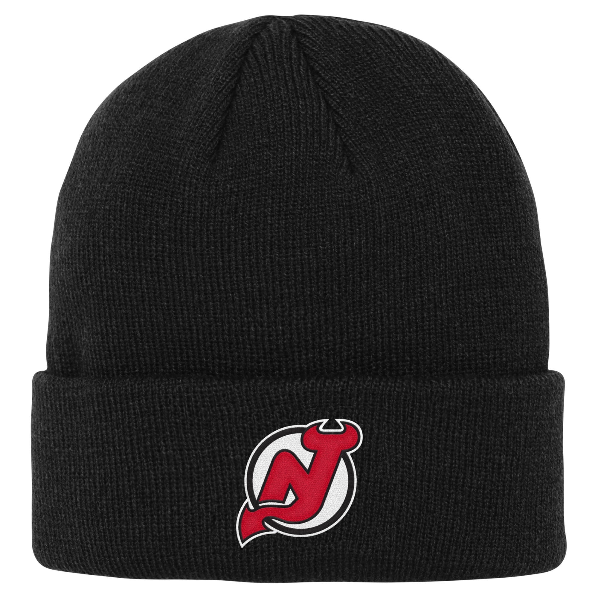 Bonnet en tricot à revers essentiel Youth Outerstuff Black New Jersey Devils 2.0