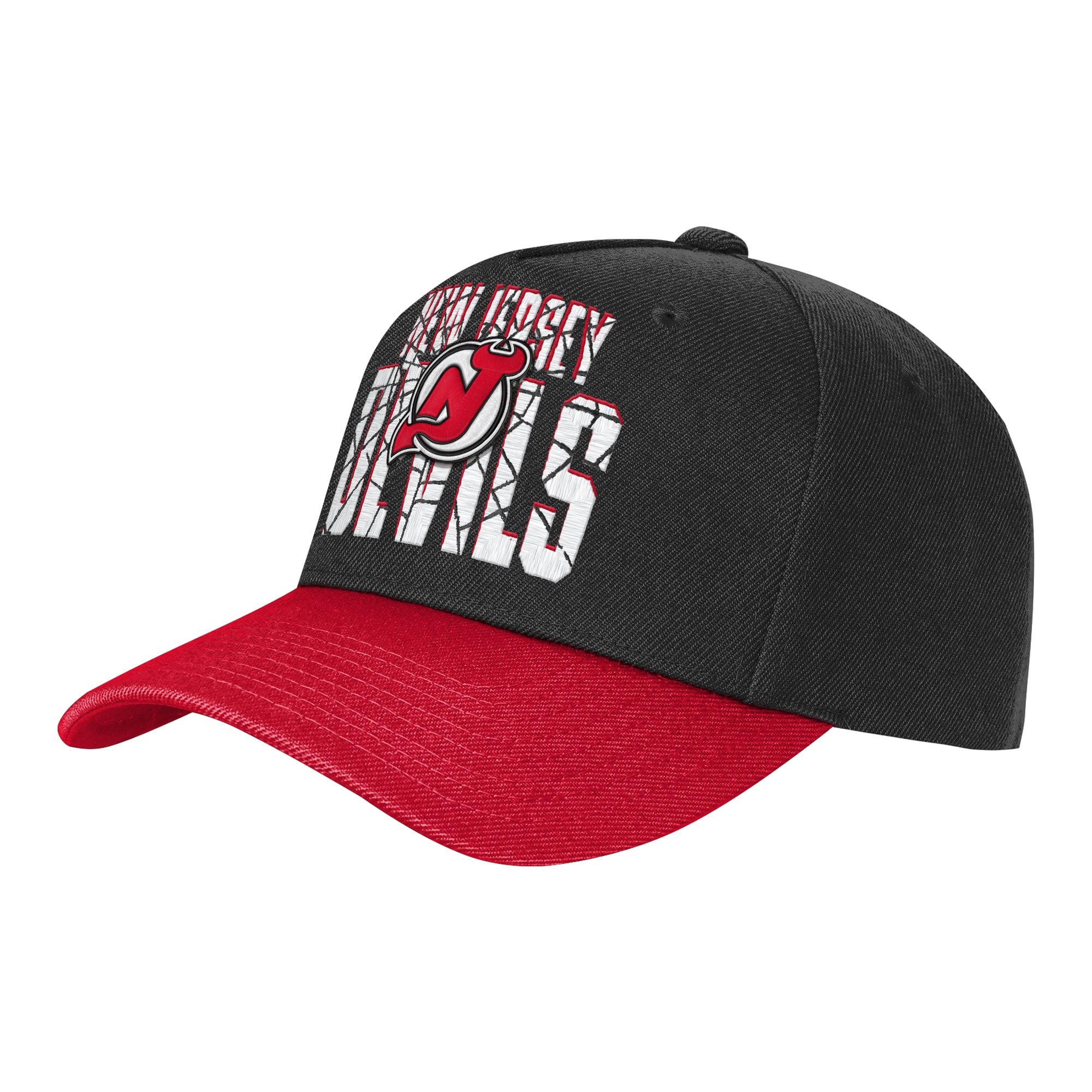 Casquette ajustable Youth Outerstuff noire et rouge New Jersey Devils Ice Breaker