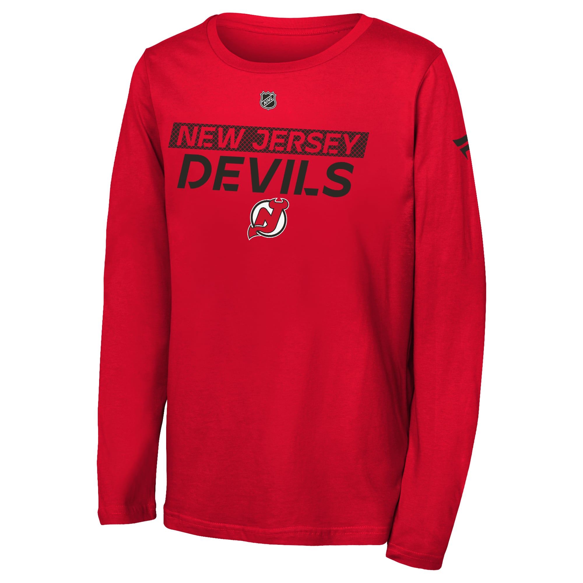 T-shirt à manches longues Youth Outerstuff rouge New Jersey Devils avec logo