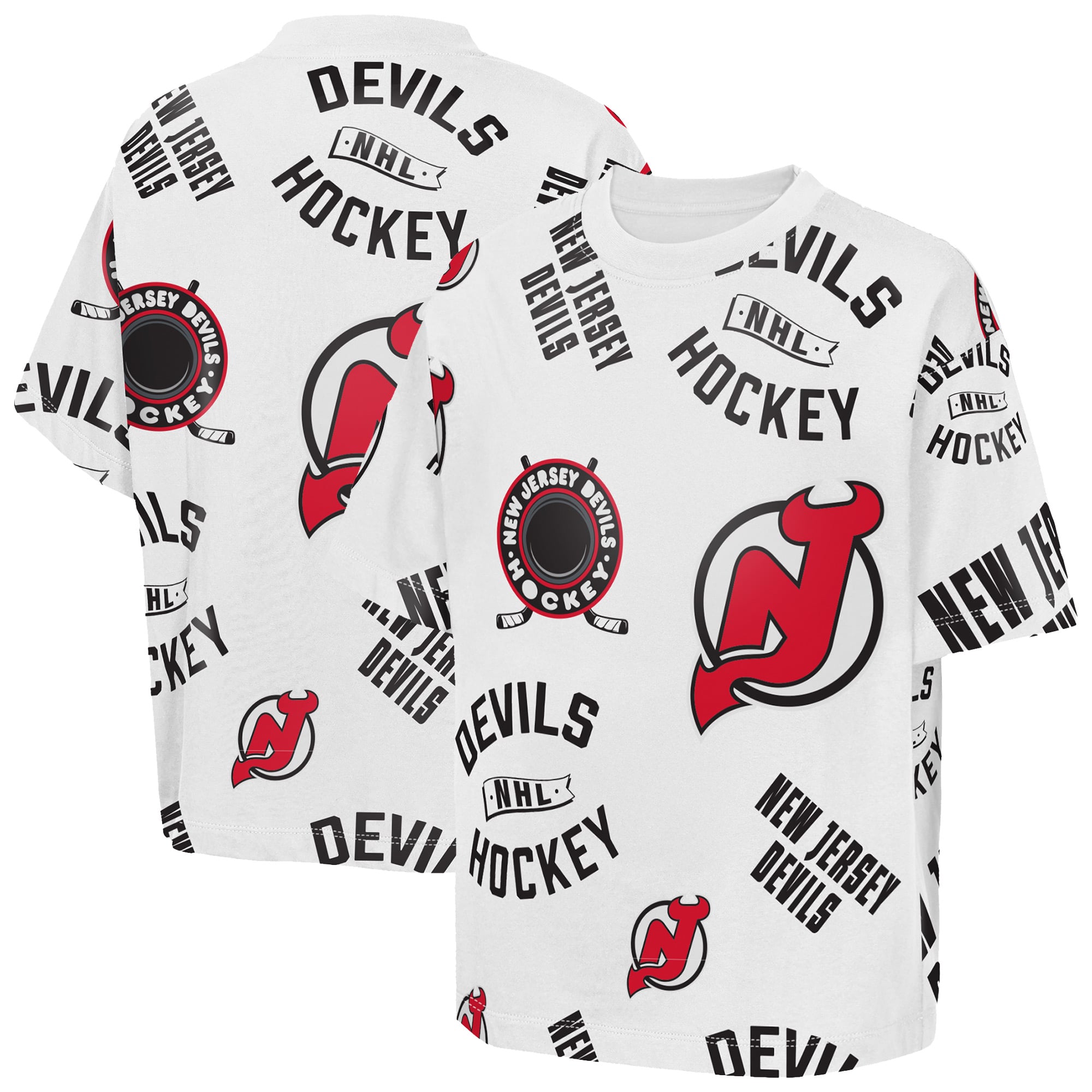 T-shirt blanc Youth Outerstuff New Jersey Devils Unstoppable Elevated