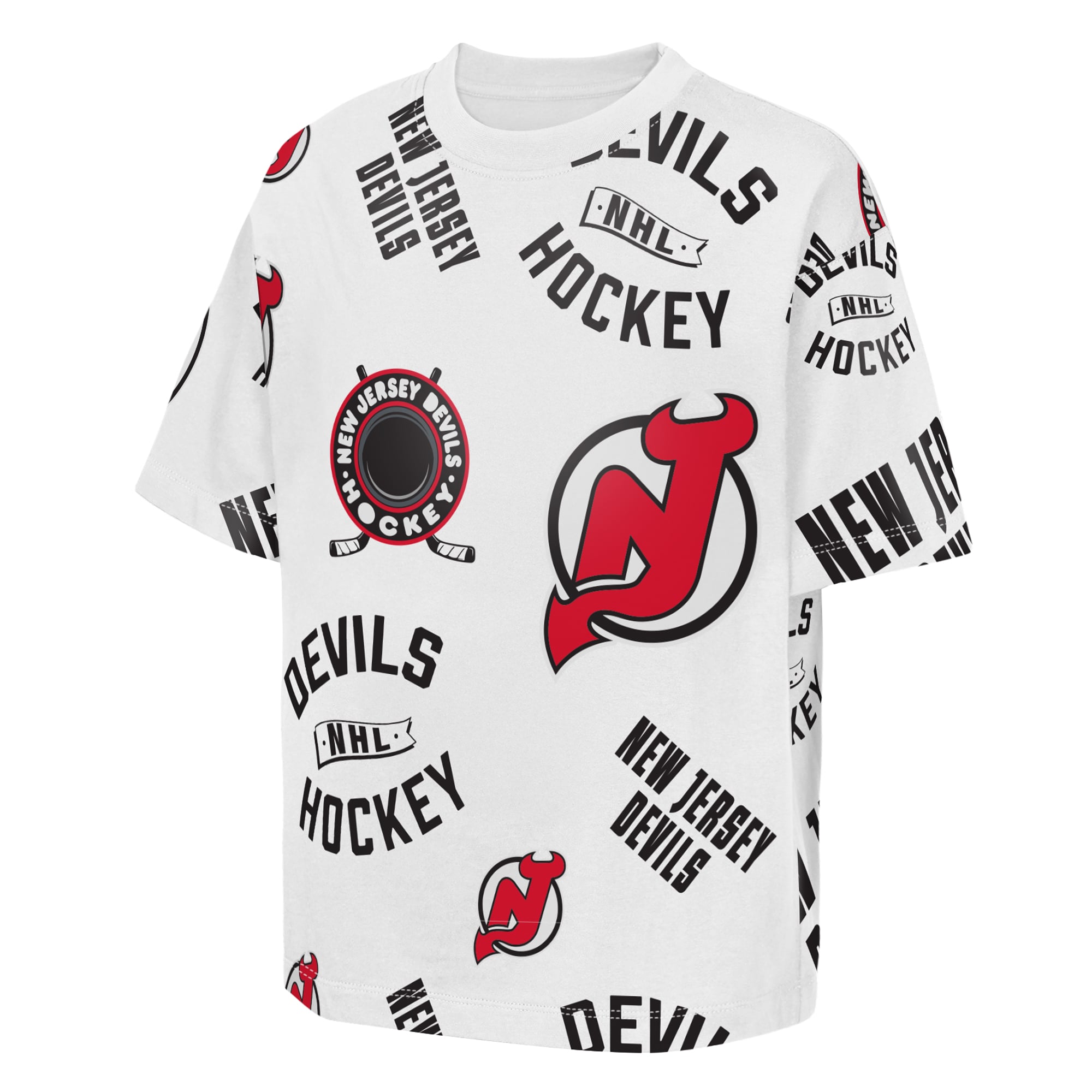 T-shirt blanc Youth Outerstuff New Jersey Devils Unstoppable Elevated