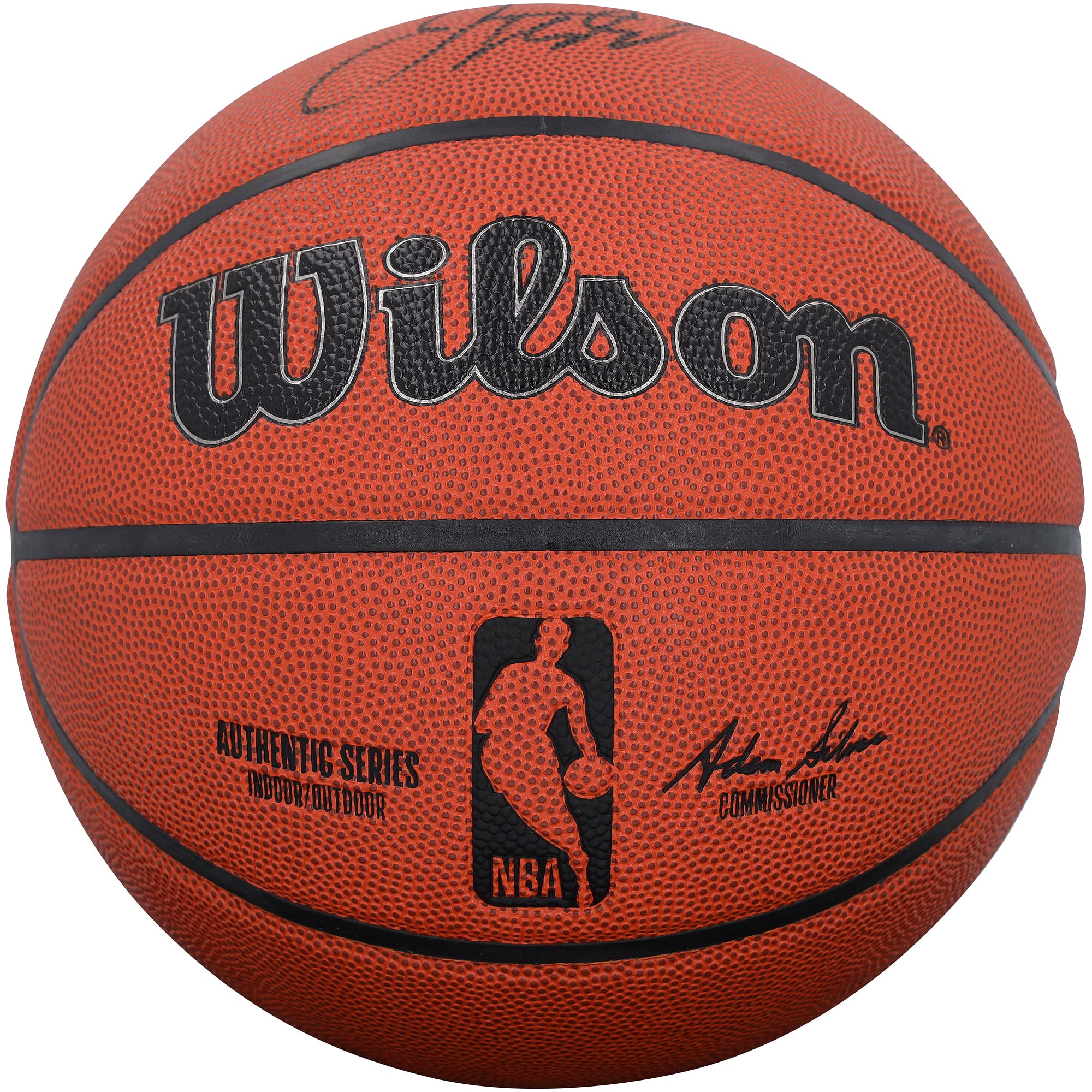 Ballon de basketball d'intérieur/extérieur Wilson Authentic Series autographié par Jason Kidd (New Jersey Nets)