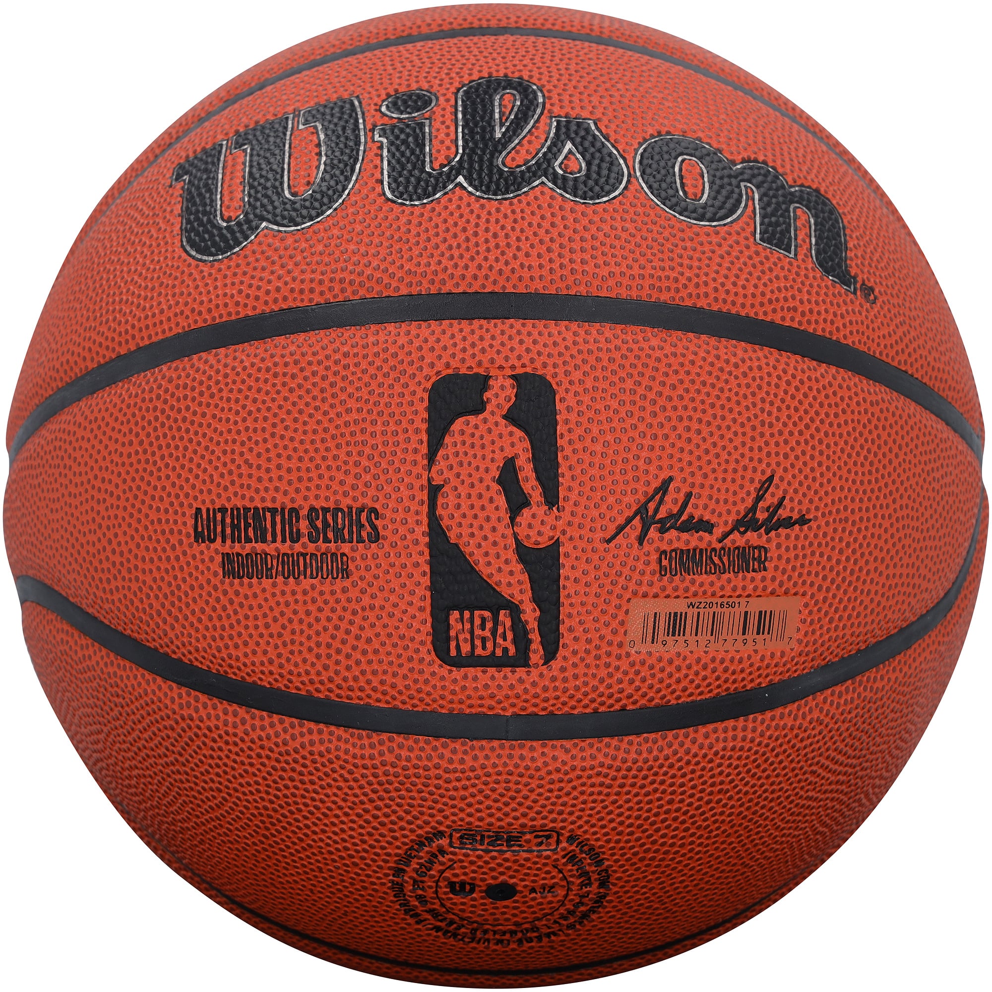 Ballon de basketball d'intérieur/extérieur Wilson Authentic Series autographié par Jason Kidd (New Jersey Nets)