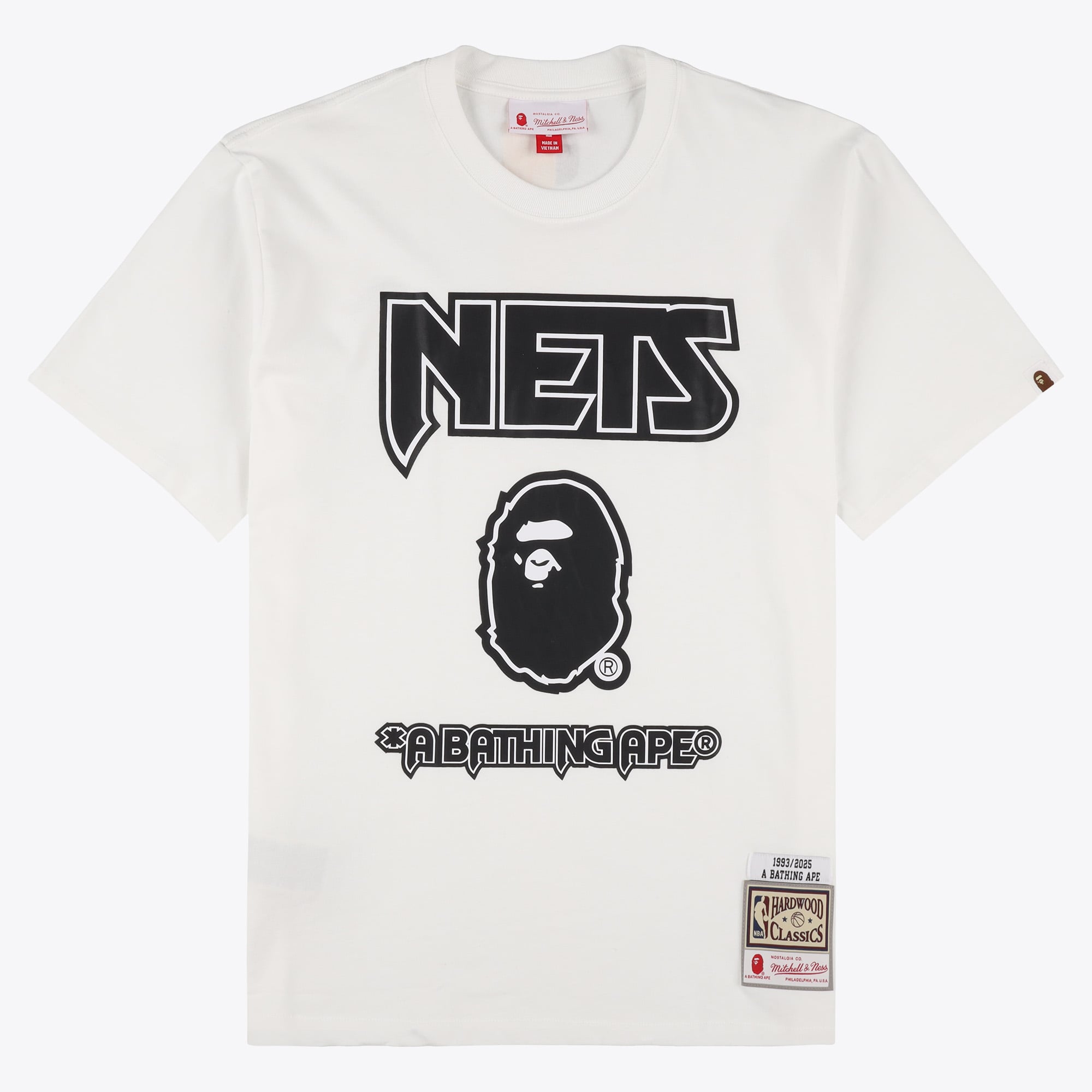 New Jersey Nets NBA Bape X Mitchell & Ness Short Sleeve T-Shirt