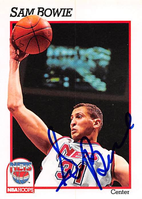 Sam Bowie autographed Basketball Card (New Jersey Nets, FT) 1991 