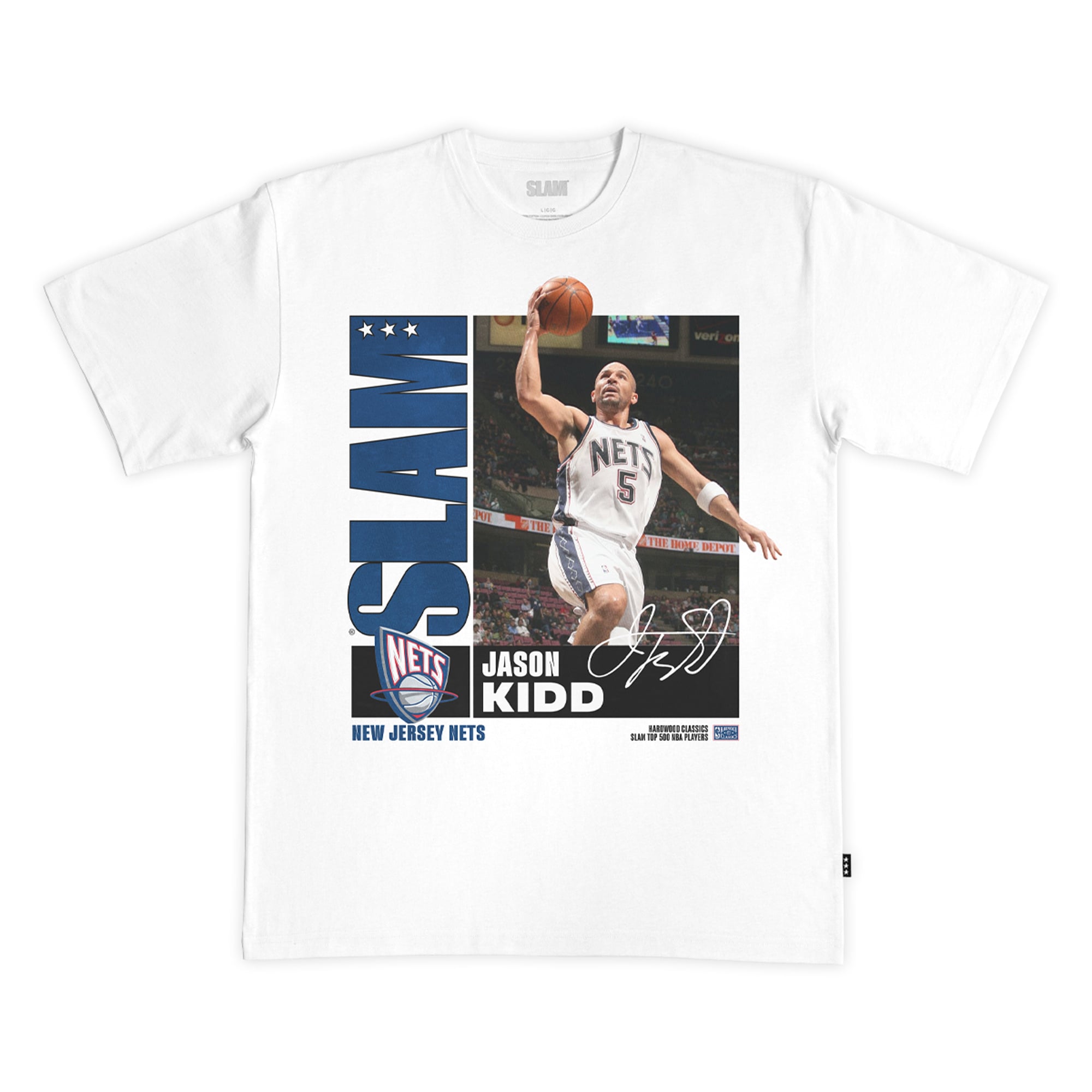 T-shirt unisexe SLAM Jason Kidd blanc New Jersey Nets Top 500