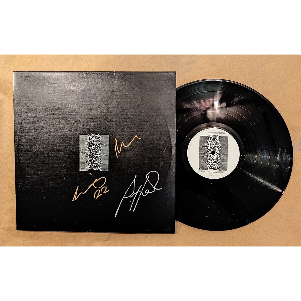 Joy Division SIGNED Unknown Pleasures Vinyl Record COA Autographed 