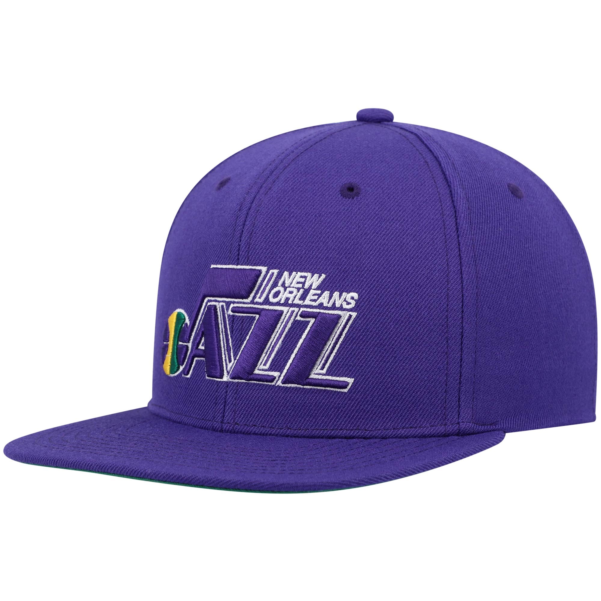 Men's New Orleans Jazz Mitchell & Ness Purple Hardwood Classics Team Ground 2.0 Snapback Hat
