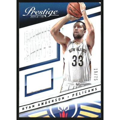 2014-15 Prestige Premium Bonus Shots Materials #69 Ryan Anderson/75