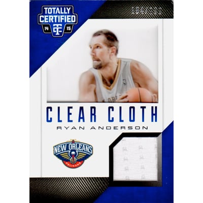 2014-15 Totally Certified Clear Cloth Jerseys Blue #37 Ryan Anderson/199