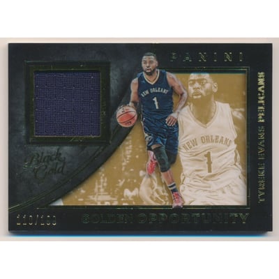 2015-16 Panini Black Gold Golden Opportunity Memorabilia #47 Tyreke Evans