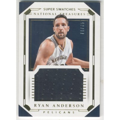 2015-16 Panini National Treasures Super Swatches #28 Ryan Anderson/75