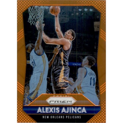 2015-16 Panini Prizm Prizms Orange #107 Alexis Ajinca
