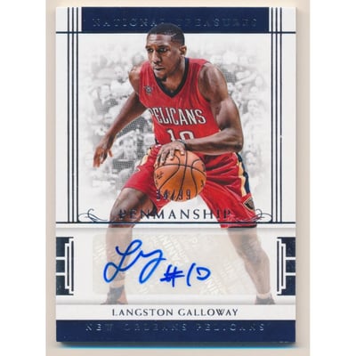 2016-17 Panini National Treasures Penmanship #27 Langston Galloway/99
