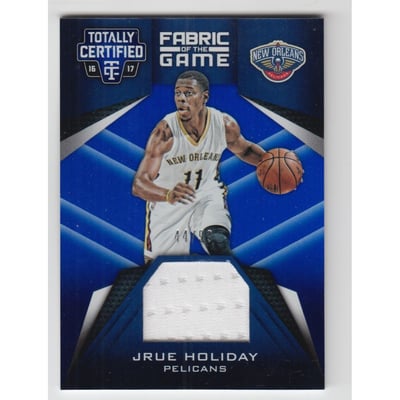2016-17 Totally Certified Fabric of the Game Jerseys Blue #27 Jrue Holiday