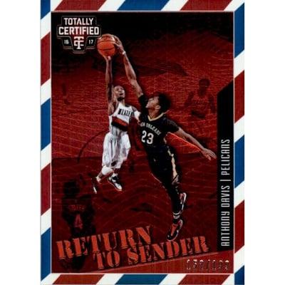 2016-17 Totally Certified Return to Sender Red #2 Anthony Davis