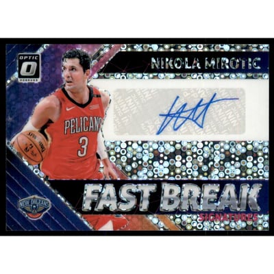 2018-19 Donruss Optic Fast Break Signatures #41 Nikola Mirotic