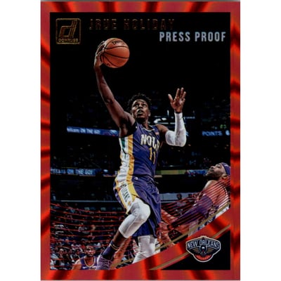 2018-19 Donruss Press Proof Red Laser #17 Jrue Holiday