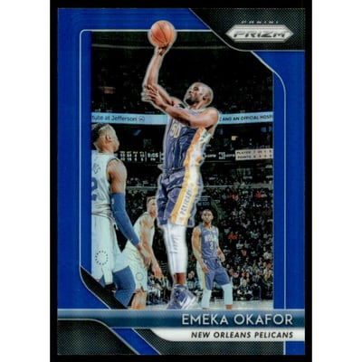2018-19 Panini Prizm Prizms Blue #187 Emeka Okafor