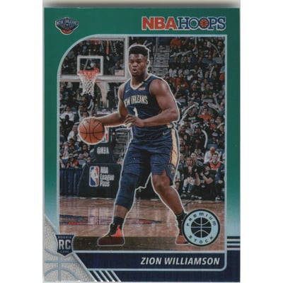 2019-20 Hoops Premium Stock Prizms Green #258 Zion Williamson