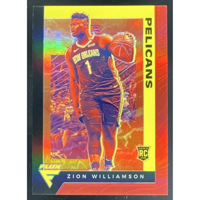 2019-20 Panini Chronicles Red #584 Zion Williamson Flux RC /149