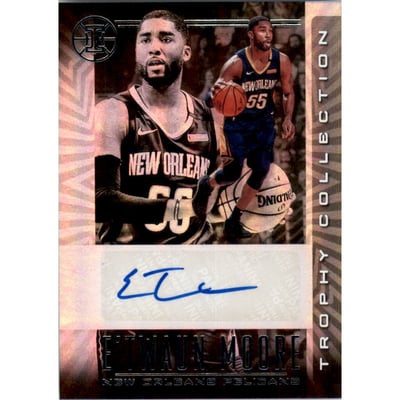 2019-20 Panini Illusions Trophy Collection Signatures #9 E'Twaun Moore