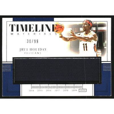 2019-20 Panini National Treasures Timeline Materials #21 Jrue Holiday/99