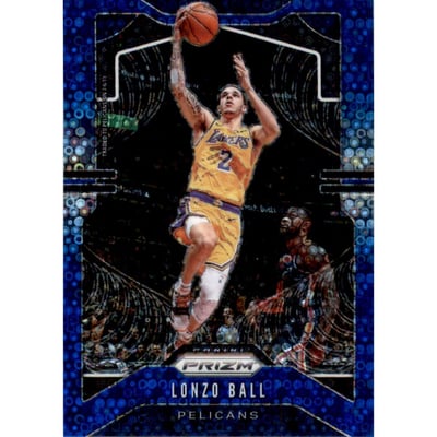 2019-20 Panini Prizm Prizms Fast Break Blue #239 Lonzo Ball