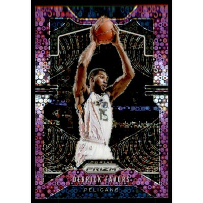 2019-20 Panini Prizm Prizms Fast Break Purple #169 Derrick Favors