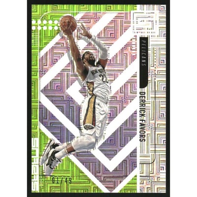 2019-20 Panini Status Green Escher Squares #171 Derrick Favors