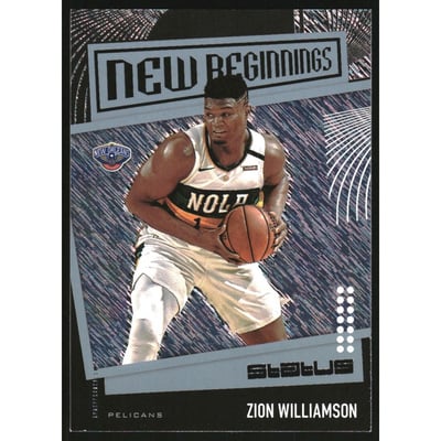 2019-20 Panini Status New Beginnings Blue #30 Zion Williamson
