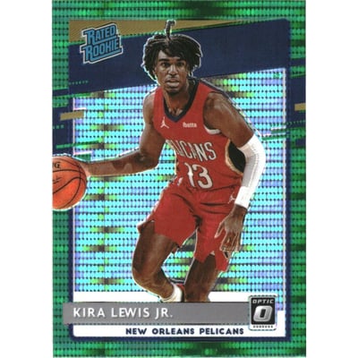 2020-21 Donruss Optic Fanatics Green Pulsar #163 Kira Lewis Jr. RR
