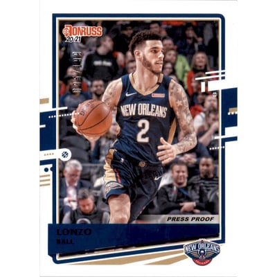 2020-21 Donruss Press Proof Purple #44 Lonzo Ball