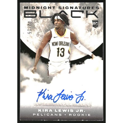 2020-21 Panini Black Rookie Midnight Signatures #23 Kira Lewis Jr.
