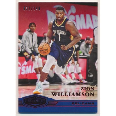 2020-21 Panini Chronicles Red #334 Zion Williamson/Plates and Patches
