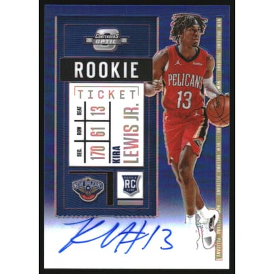 2020-21 Panini Contenders Optic Blue #121 Kira Lewis Jr. AU/99
