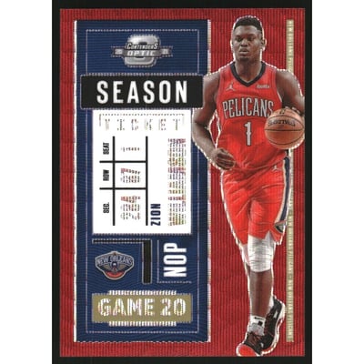 2020-21 Panini Contenders Optic Red Wave #58 Zion Williamson