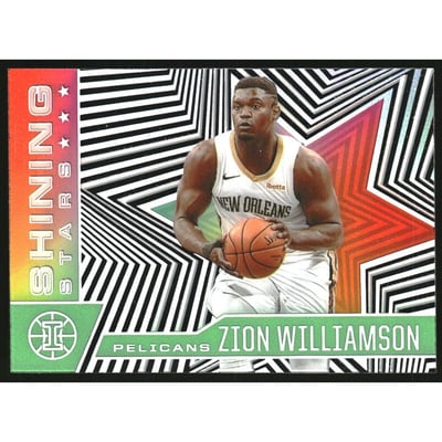 2020-21 Panini Illusions Shining Stars Emerald #13 Zion Williamson