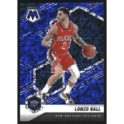2020-21 Panini Mosaic Mosaic Fast Break Blue #37 Lonzo Ball