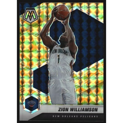 2020-21 Panini Mosaic Mosaic Reactive Yellow #49 Zion Williamson