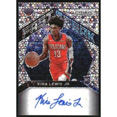 2020-21 Panini Prizm Fast Break Rookie Autographs #6 Kira Lewis Jr.