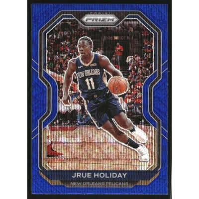 2020-21 Panini Prizm Prizms Blue Wave #75 Jrue Holiday