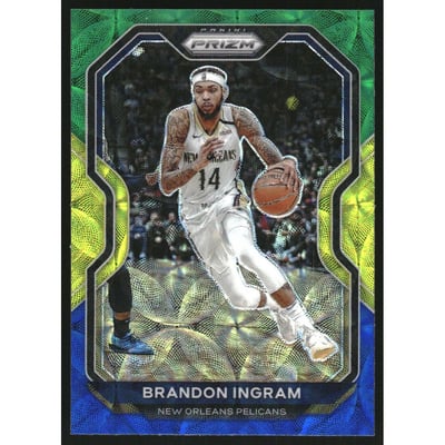 2020-21 Panini Prizm Prizms Choice Blue Yellow and Green #145 Brandon Ingram