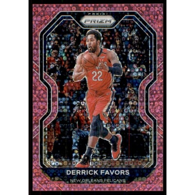 2020-21 Panini Prizm Prizms Fast Break Pink #133 Derrick Favors
